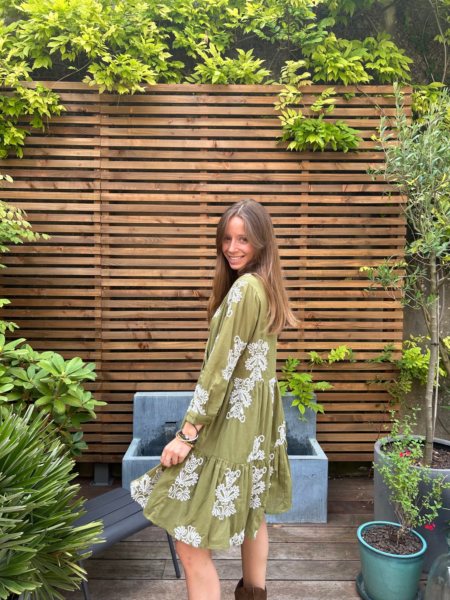 Robe Marie vert olive