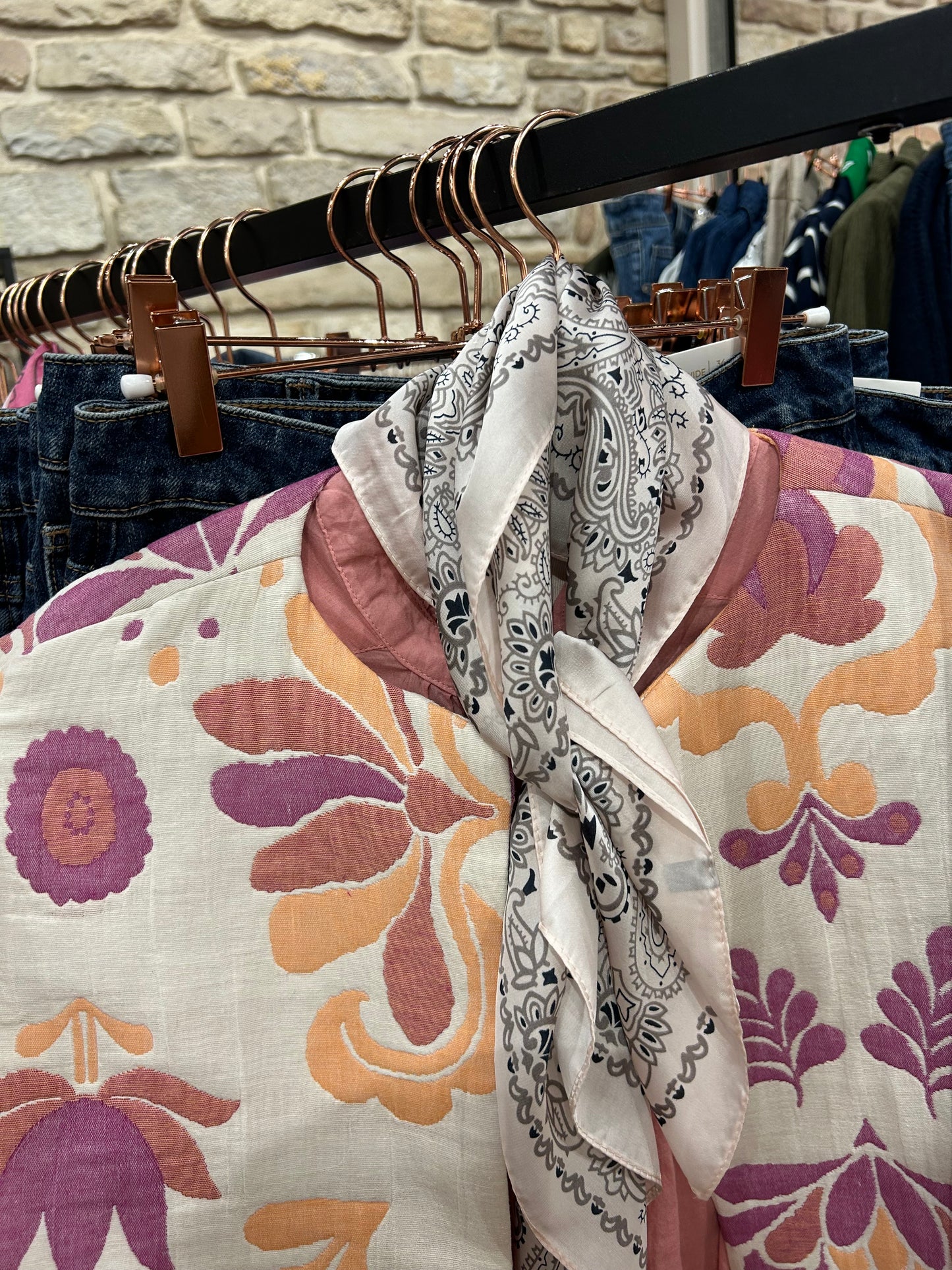 Foulard Astrid rose pale