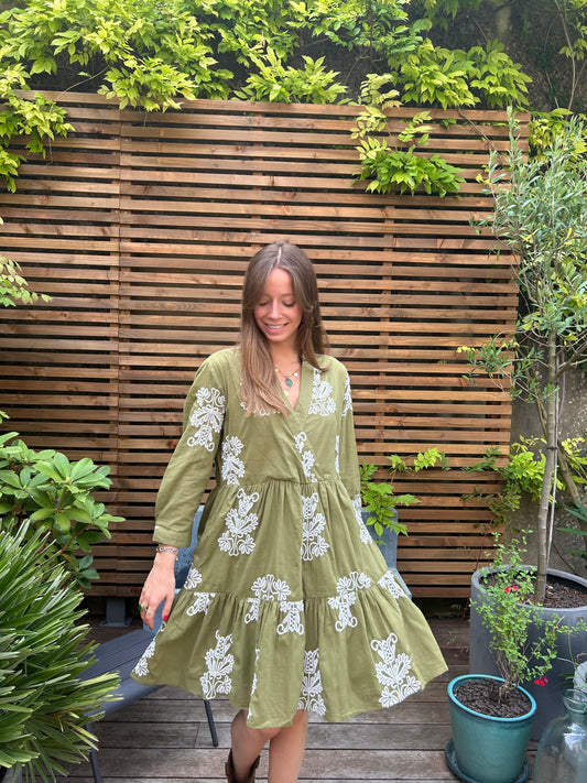 Robe Marie vert olive